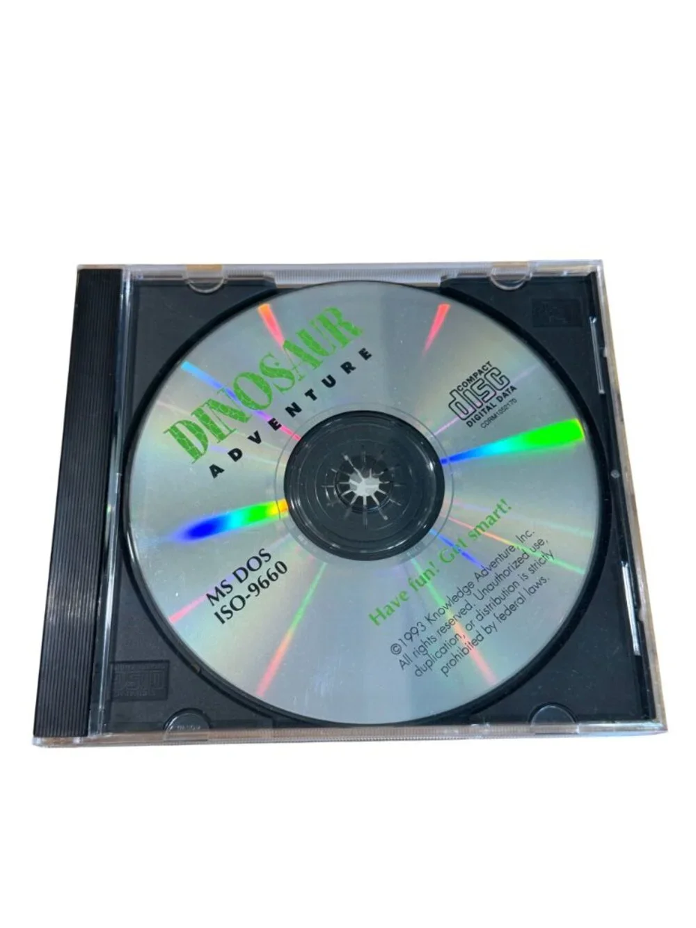 Dinosaur Adventure CD-ROM User Guide MS-DOS 1993 Educational Software